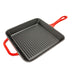 Image 3 of 2Pc Enamel Cast Iron 10" Fry Pan & 10" Grill Pan Set, Red