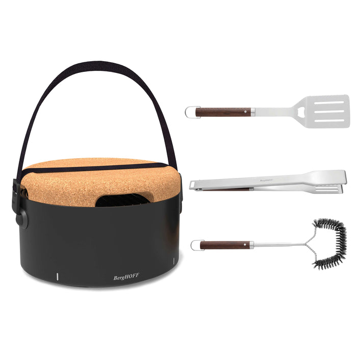 Image 1 of Tabletop BBQ with Tools, Black