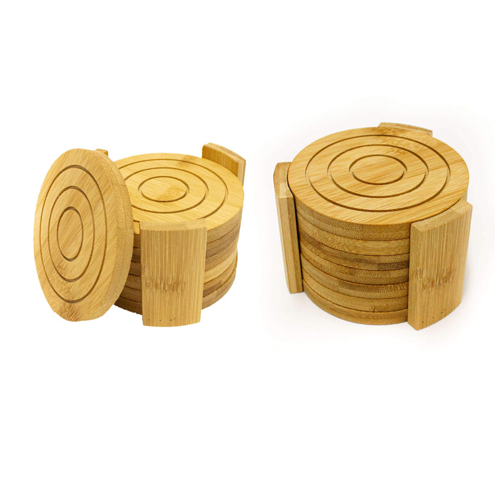 Image 1 of Bamboo 14 Pieces  Coaster Set