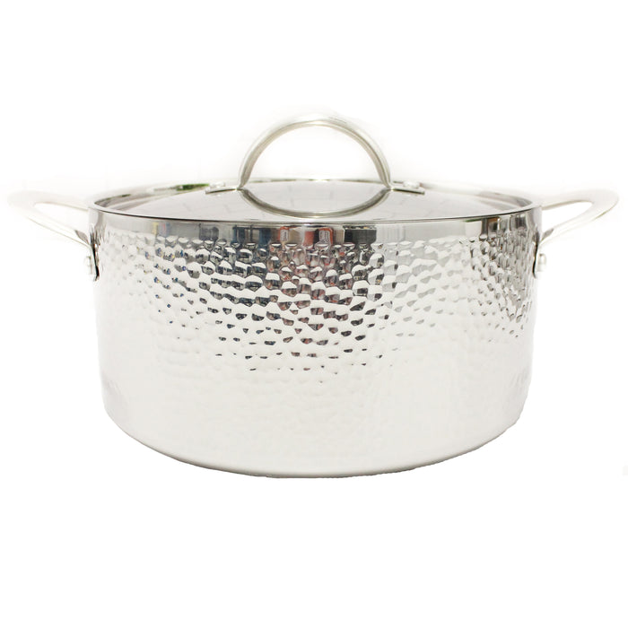 BergHOFF Professional Stainless Steel 10/18 Tri-Ply 8 qt Stock Pot with SS Lid, 9.5