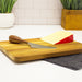 Image 7 of Bamboo 3Pc Striped Cutting Board and Aaron Probyn Cheese Knives Set