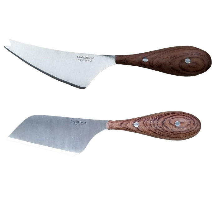 Image 9 of Bamboo 3Pc Two-toned Cutting Board and Aaron Probyn Cheese Knives Set