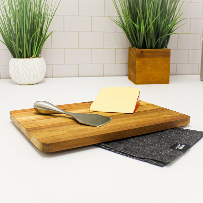 Image 5 of Bamboo 2Pc Two-Toned Board Set/Aaron Probyn Cheese Knife