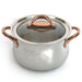 Image 1 of Ouro Gold 18/10 SS 6.25" Saucepan with Glass Lid