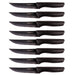 Image 1 of 8pc Serrated Steak Knife Set with NS SS Blade, 8.5",  Black