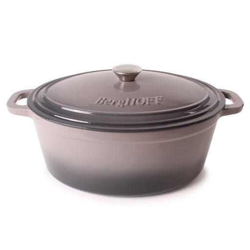 Image 1 Neo 8qt Cast Iron Oval Cast Covered Dutch Oven, Oyster