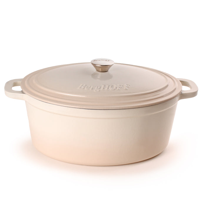 Image 1 of Neo 8Qt  Cast Iron Oval Covered Dutch Oven, Meringue