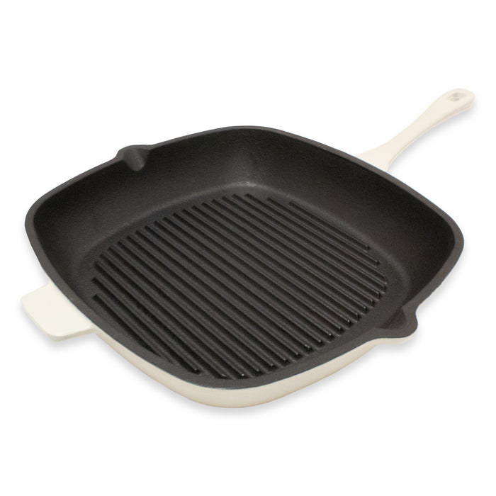 Image 7 of BergHOFF Neo 11" Cast Iron Square Grill Pan, Meringue