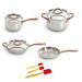 Image 1 of Ouro Gold 10pc 18/10 SS Cookware Set with Bronze Handles