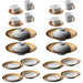 Image 1 of Gem 32pc Dinnerware Service for 4, White & Gold