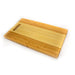 Image 1 of Bamboo Rectangular  Cutting Board, Two-tone with Handle,  14.2x8.7x0.7"