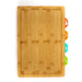 Image 3 of Bamboo 5Pc Cutting Board Set with 4 Muti-colored inserts, 16.5"x11.8"x1.1"