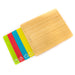 Image 2 of Bamboo Cutting Board Set with 4 multi-colored flexible cutting boards, 16.5x13.4x1.5"