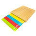 Image 3 of Bamboo Cutting Board Set with 4 multi-colored flexible cutting boards, 16.5x13.4x1.5"