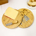 Image 2 of Bamboo 6pc Round Covered Cheese Board Set, with 4 Tools, 8.7x1.5"