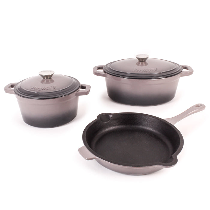 Image 1 of Neo 5Pc Cast Iron Cookware Set, Oyster