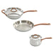 Image 1 of Ouro Gold 4pc Starter Cookware Set with Stainless Steel Lids