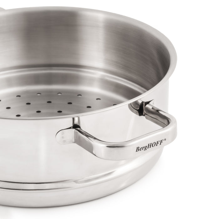 BergHOFF Essentials 3Pc 18/10 Stainless Steel Steamer Set, Belly Shape Image7