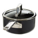 Image 2 of BergHOFF Essentials Non-stick Hard Anodized 6.25" Saucepan 1.3qt. With Glass Lid, Black