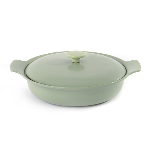 Image 1 of Ron 11" Cast Iron Covered Deep Skillet 3.5Qt, Green