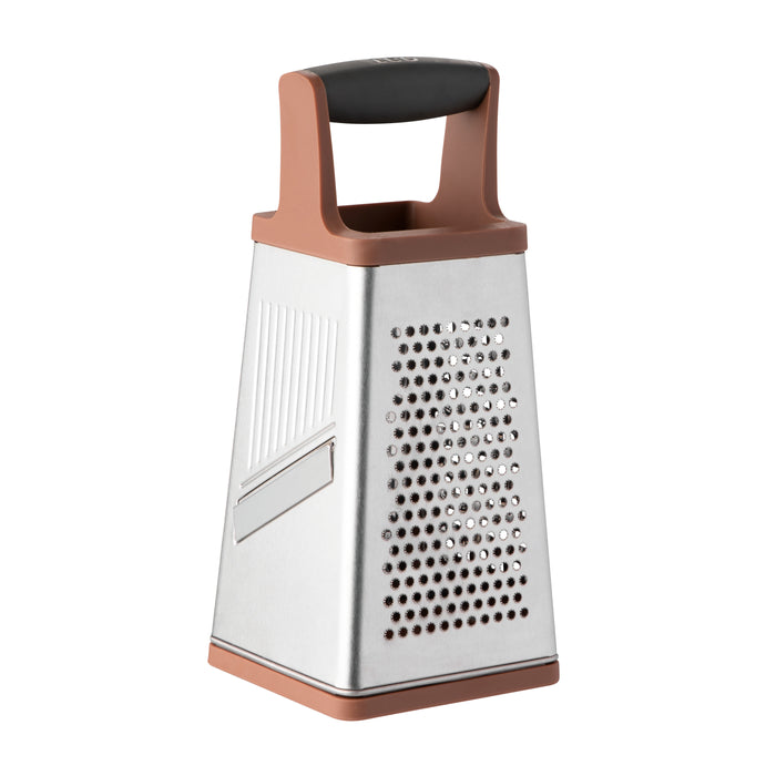 Image 1 of Leo 4-sided Box Grater 10", Pink