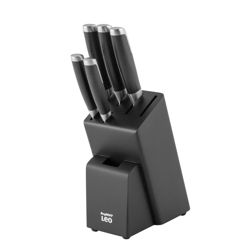 Image 1 of BergHOFF Graphite Stainless Steel 6Pc Knife Block Set
