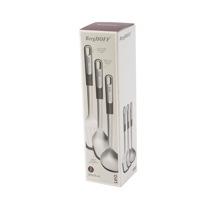 BergHOFF Graphite Stainless Steel 3Pc Utensil Set With Silicone Cover Image4