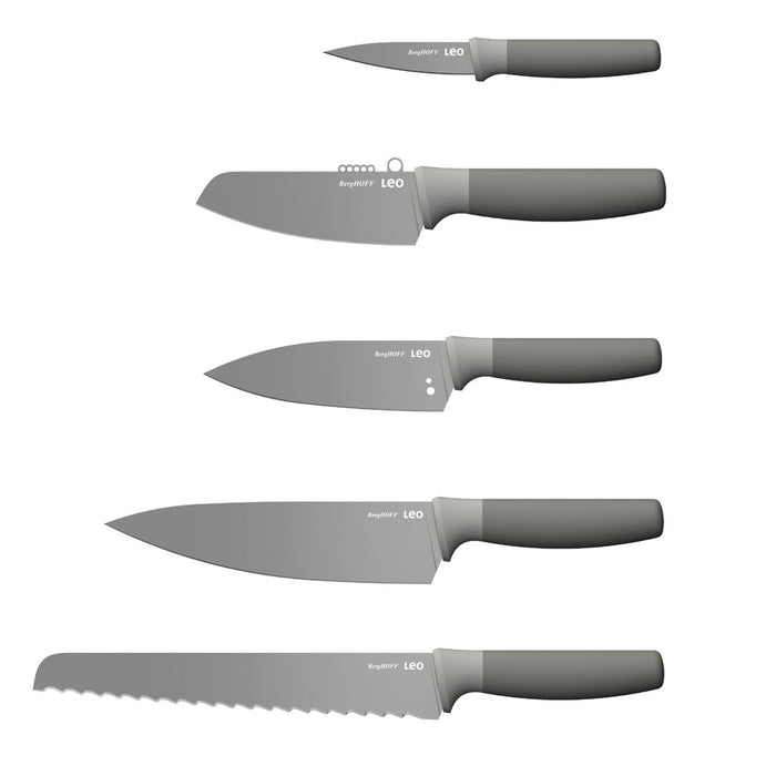 BergHOFF Balance Non-stick Stainless Steel 6Pc Knife Block Set, Green Image2
