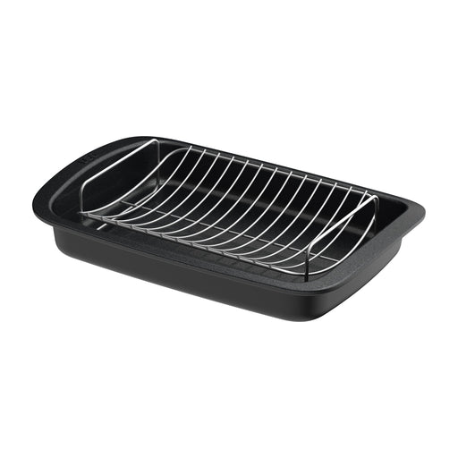 BergHOFF Graphite Non-stick Cast Aluminum Roaster With Removable Rack 16.5" X 11" X 2.75" Image1