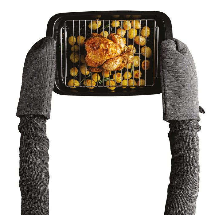 BergHOFF Graphite Non-stick Cast Aluminum Roaster With Removable Rack 16.5" X 11" X 2.75" Image4