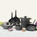 Image 1 of BergHOFF Stone 11Pc Non-stick Cookware Set With Glass Lids