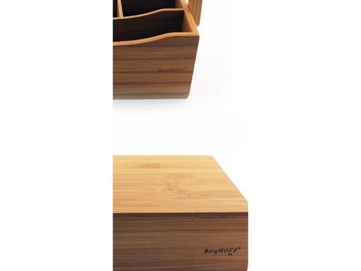 Image 2 of Bamboo Tea Box Set 2pc (Flatware Caddy 9.75" & Tea Box 12")