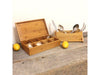 Image 5 of Bamboo Tea Box Set 2pc (Flatware Caddy 9.75" & Tea Box 12")