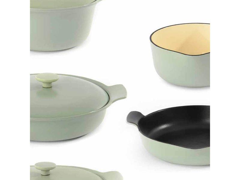Image 2 of Ron 8pc Cast Iron Cookware Set, Green