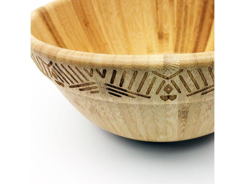 Image 2 of Bamboo Decorated Salad Bowl, 10"