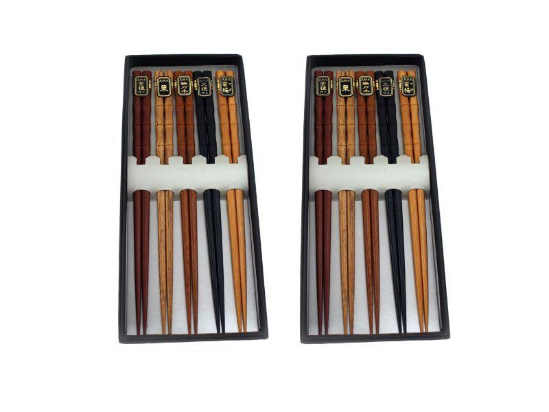 Image 2 of Wooden Chopsticks, 10 pair