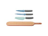 Image 1 of Leo 4pc Cutlery and Board Set, Multicolor