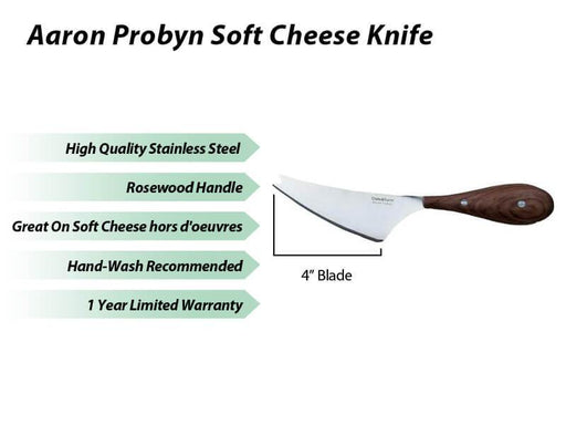 Image 2 of Aaron Probyn 9" Stainless Steel Provence Soft Cheese Knife with Wood Handle
