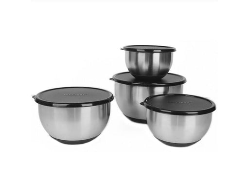 Image 1 of Geminis 8Pc Stainless Steel Mixing Bowl Set with Lids
