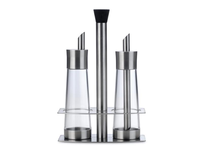 Image 1 of Orion 9" 3Pc Stainless Steel Cream & Sugar Set