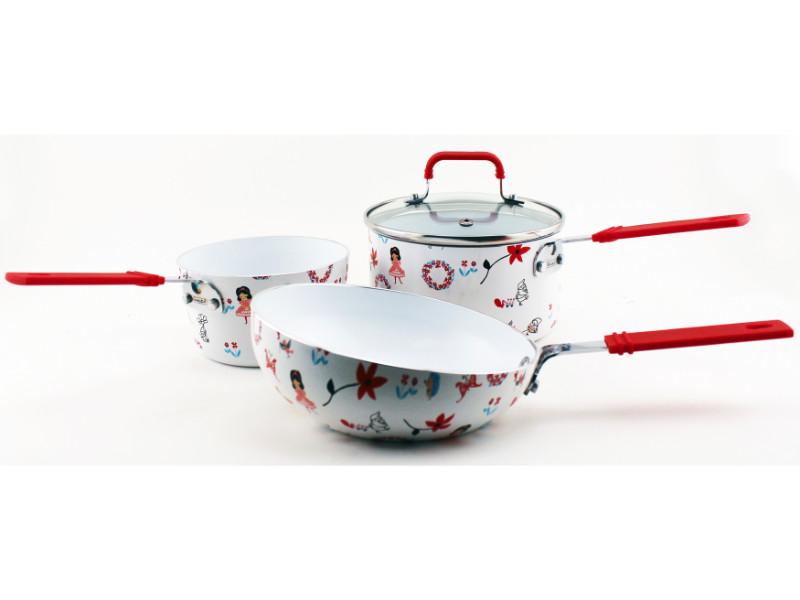 Image 1 of CookNCo 4Pc Children's Cookware Set, Girls