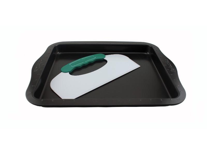 Image 1 of Perfect Slice 2Pc 14" Cookie Sheet with Slicing Tool