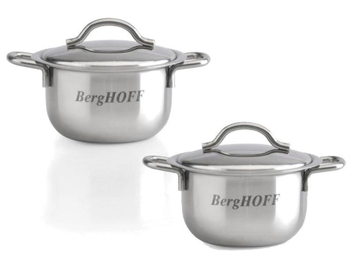 Image 1 of 2.5" Stainless Steel Covered Mini Pots, Set of 4