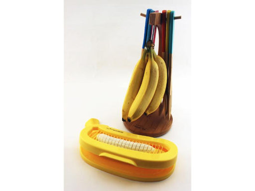 Image 1 of CooknCo Bamboo Banana Hanger and Cutter Set