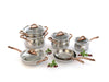 Image 1 of Ouro Gold 11Pc Stainless Steel Cookware Set, Glass Lids