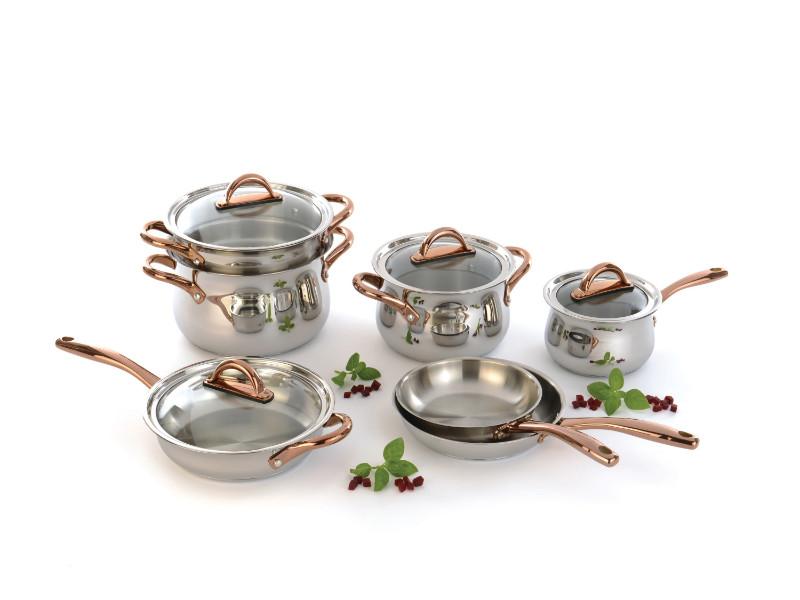 BergHOFF Ouro Gold 11-Piece 18/10 Stainless Steel Cookware Set