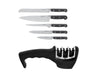 Image 1 of Contempo 7Pc German Steel Cutlery Set in Wood Case & Sharpener