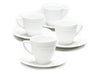 Image 1 of Elan 8.6oz Porcelain Tea Cup and Saucer, Set of 4