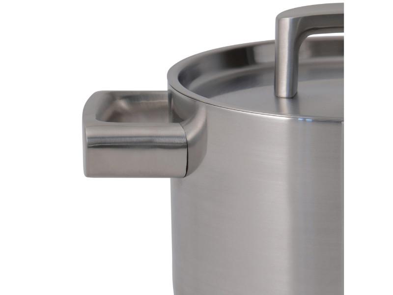 Image 1 of Ron 7" Stainless Steel 5-Ply Covered Casserole