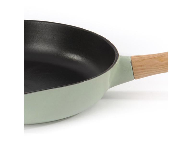 Image 3 of Ron 10.25" Cast Iron Fry Pan 2.6Qt, Green